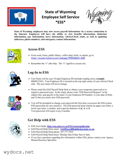 Printable State Of Wyoming Ess Form